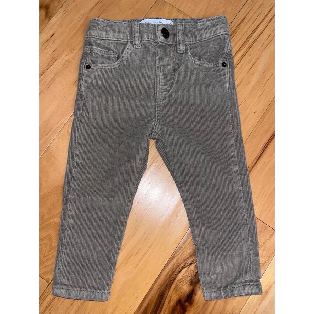 ZARA GIRLS BEIGE SKINNY CORDUROY PANTS SIZE 9-12M EXCELLENT COND LD6